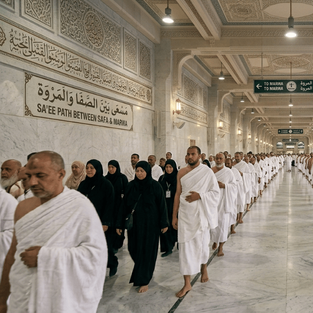 الوصول وأداء مناسك العمرة