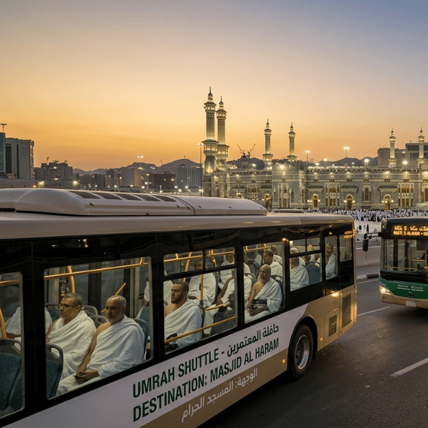 الوصول وأداء مناسك العمرة